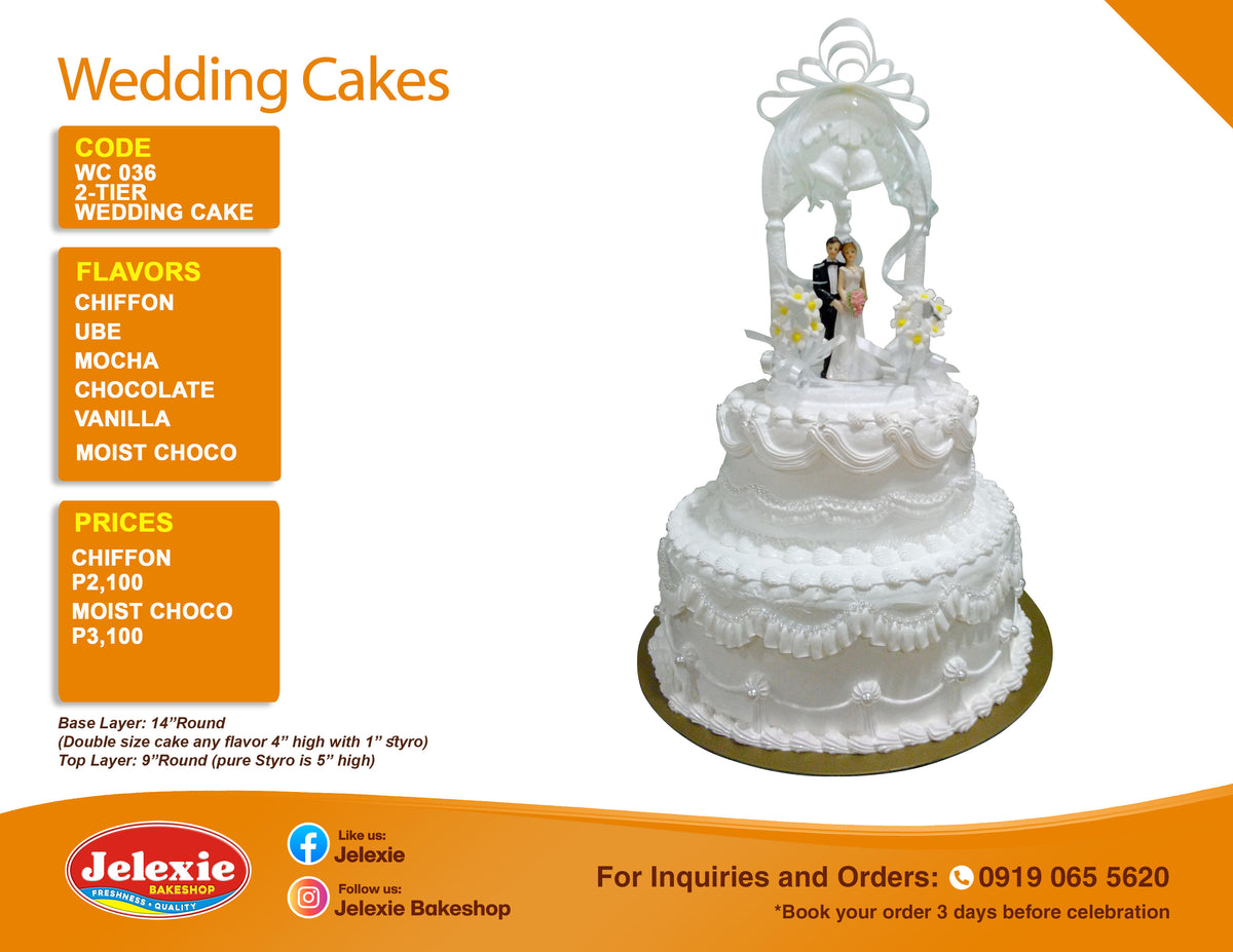 WC 036 - 2 TIER WEDDING CAKE